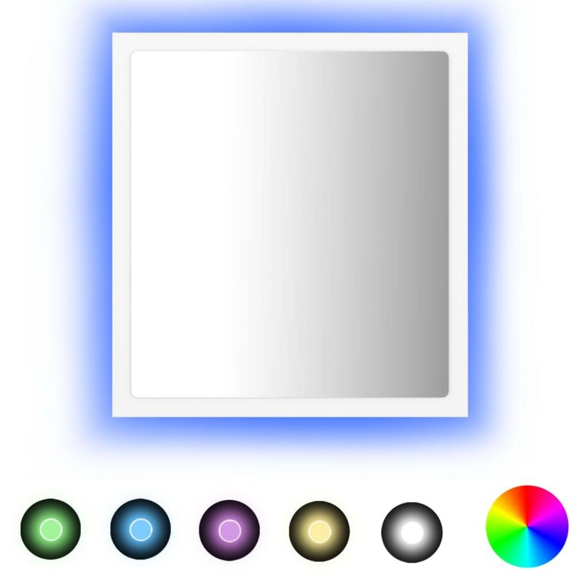 VIDAXL Miroir a LED de salle de bain Blanc 40x8,5x37 cm Acrylique