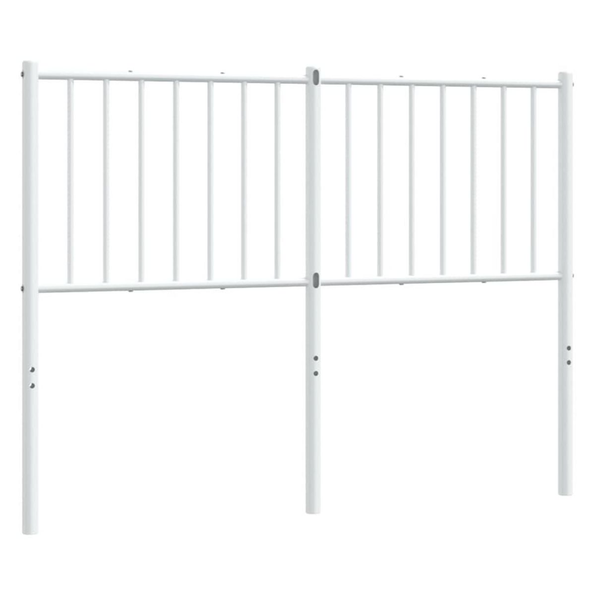 VIDAXL Tete de lit metal blanc 120 cm