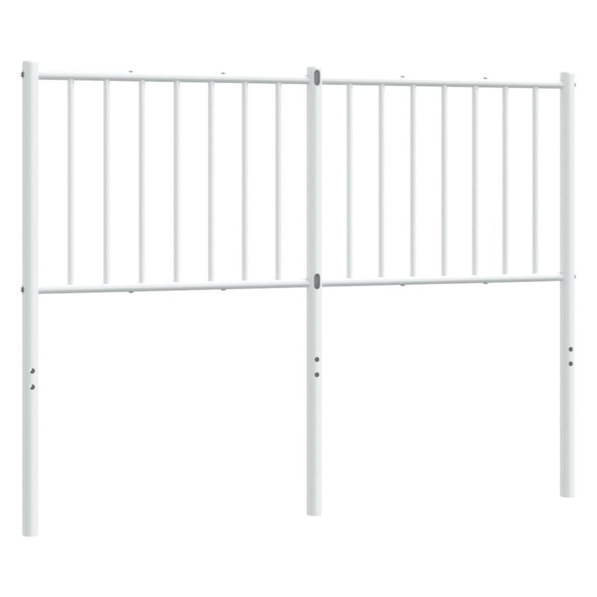 VIDAXL Tete de lit metal blanc 120 cm