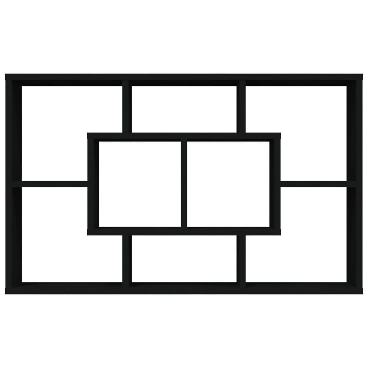 VIDAXL Etagere murale noir 85x16x52,5 cm bois d'ingenierie