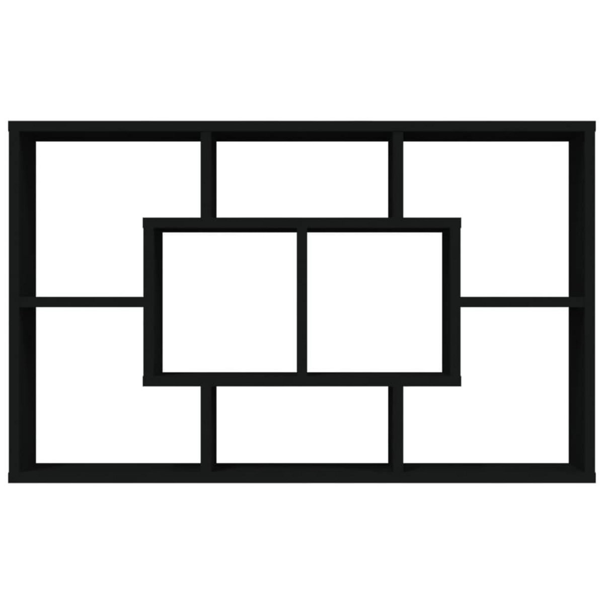 VIDAXL Etagere murale noir 85x16x52,5 cm bois d'ingenierie