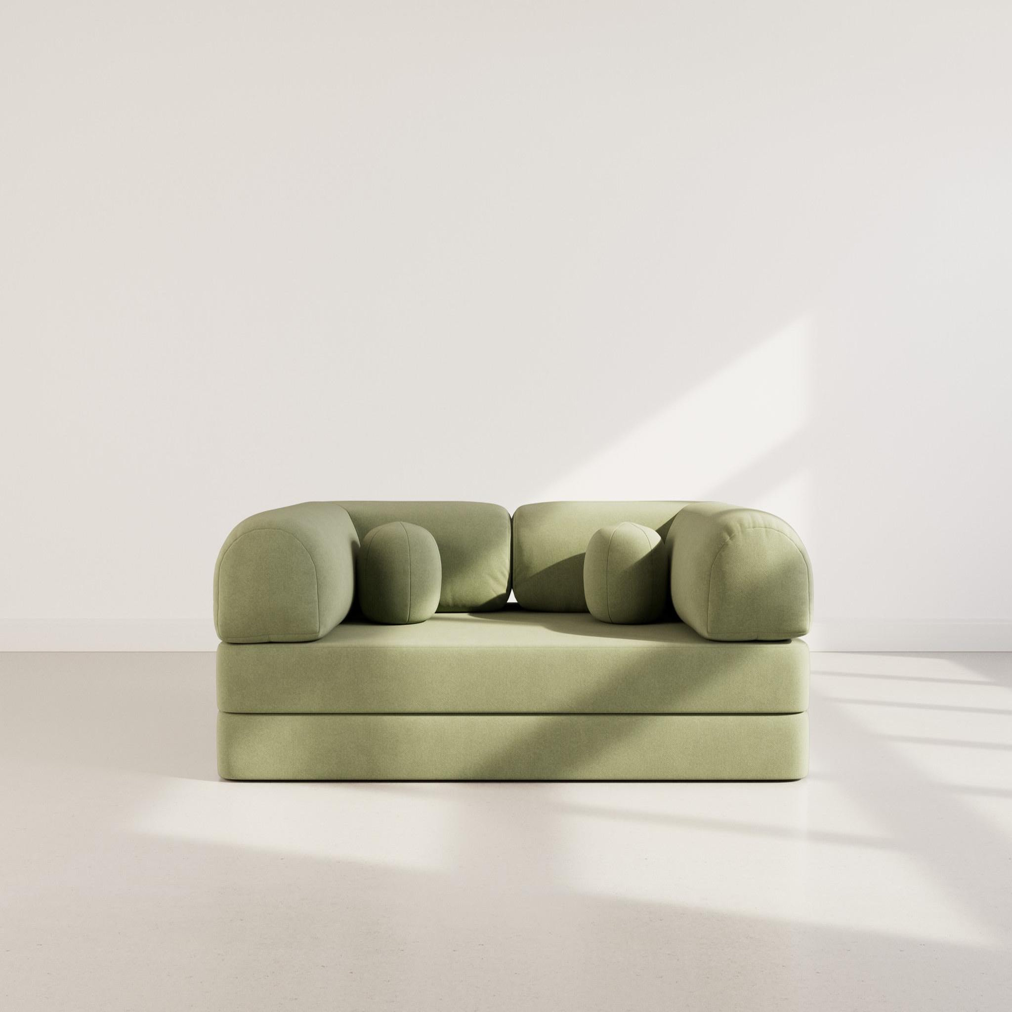 Voir la diapositive 5 : BEST MOBILIER Nebula - canapé 3 places convertible en velours texturé
