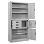Voir la diapositive 5 : VIDAXL Armoire de bureau Gris clair 90x40x180 cm Acier