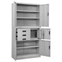 Voir la diapositive 5 : VIDAXL Armoire de bureau Gris clair 90x40x180 cm Acier