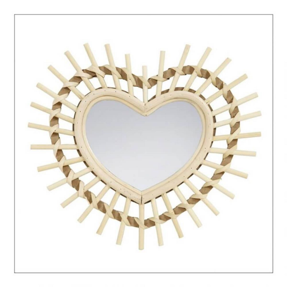 OSTARIA Miroir bambou cœur