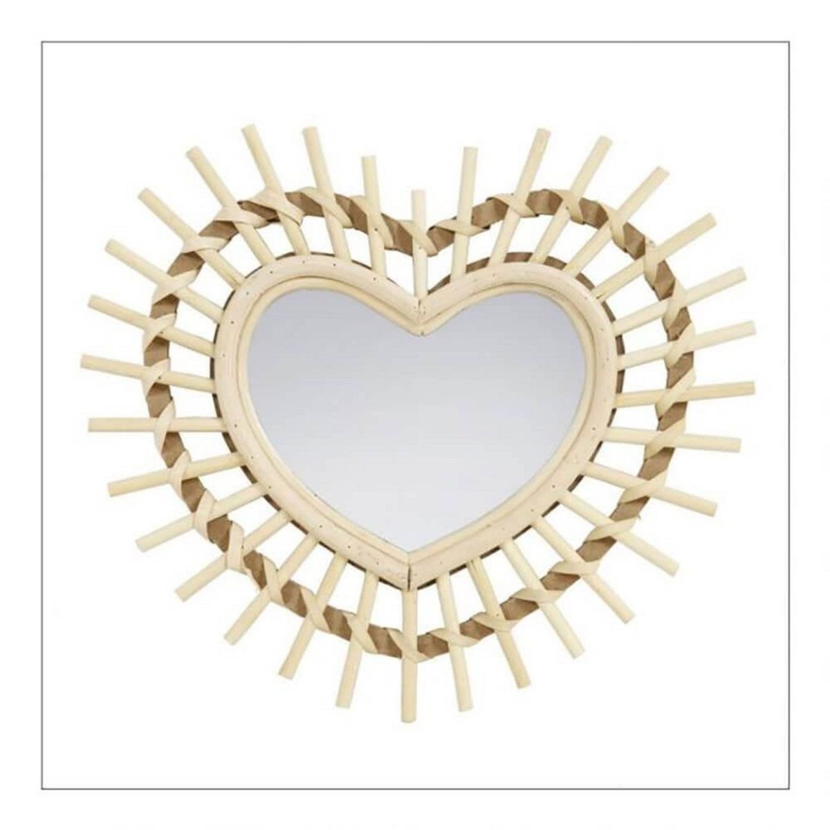 OSTARIA Miroir bambou cœur