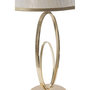 Voir la diapositive 3 : Paris Prix Lampe à Poser en Métal  Flush  47cm Crème & Or