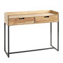 Voir la diapositive 1 : Paris Prix Console Bureau 2 Tiroirs  Sphera  100cm Naturel & Noir