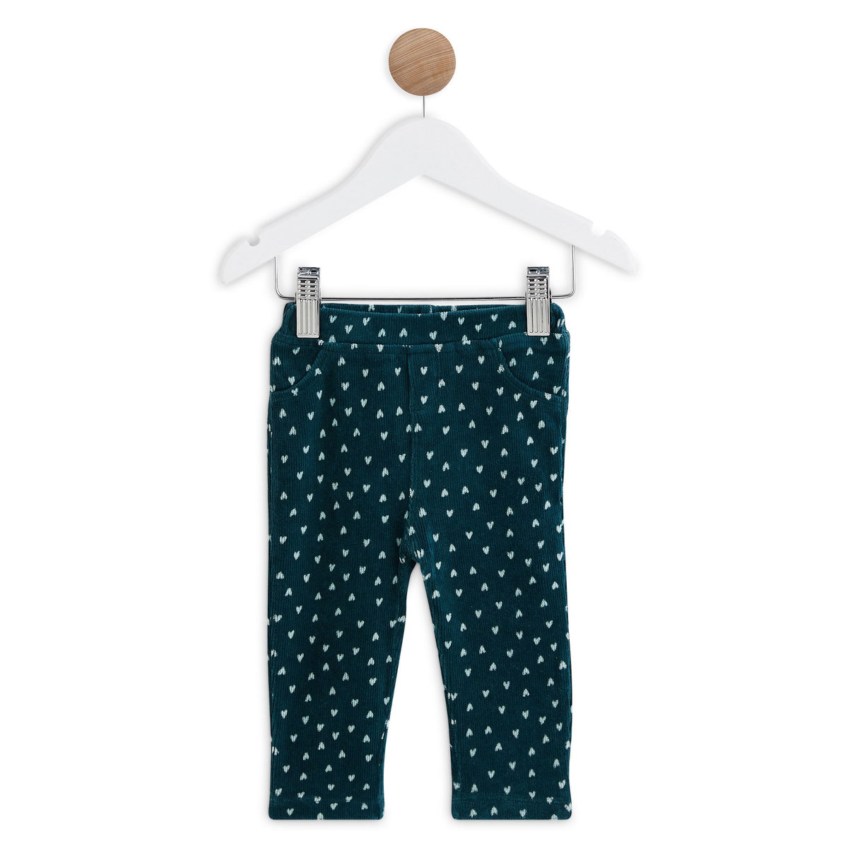 INEXTENSO Tregging velours à pois bébé fille