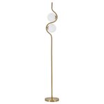 Paris Prix Lampadaire Design 2 Sphères  Luci  168cm Blanc & Or