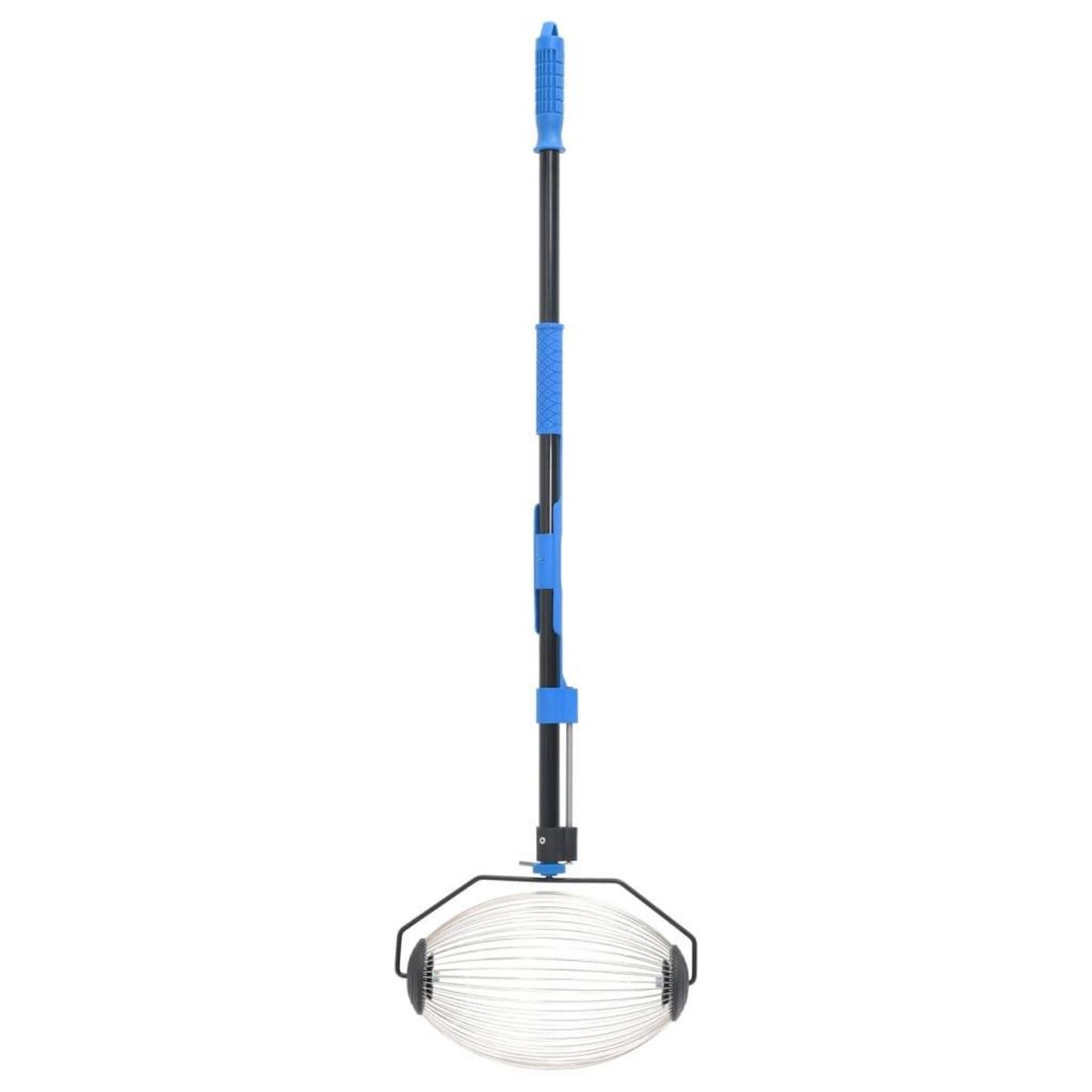 VIDAXL Collecteur de noix bleu 127 cm acier
