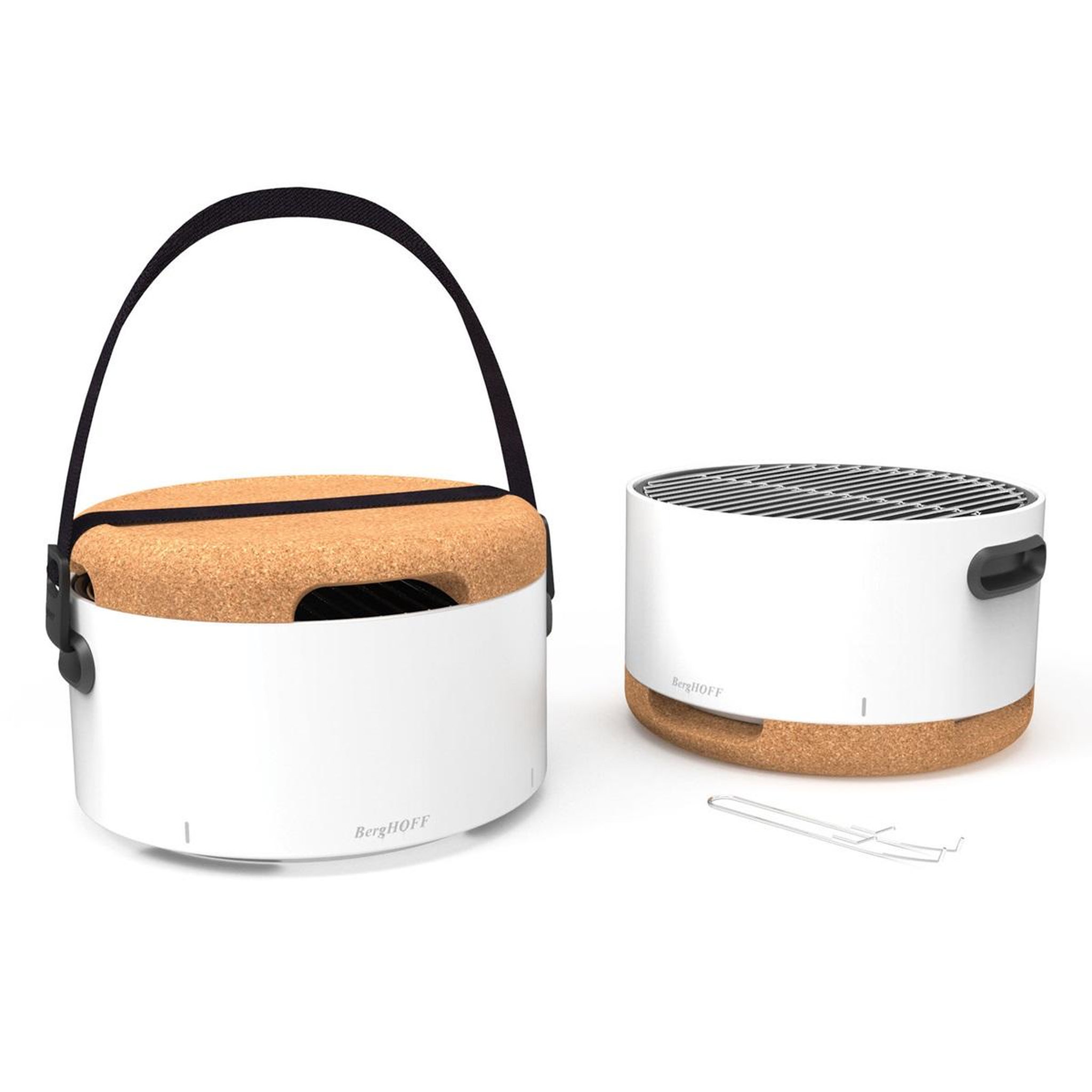 Voir la diapositive 4 : Berghoff Barbecue à charbon portable blanc - 2415600