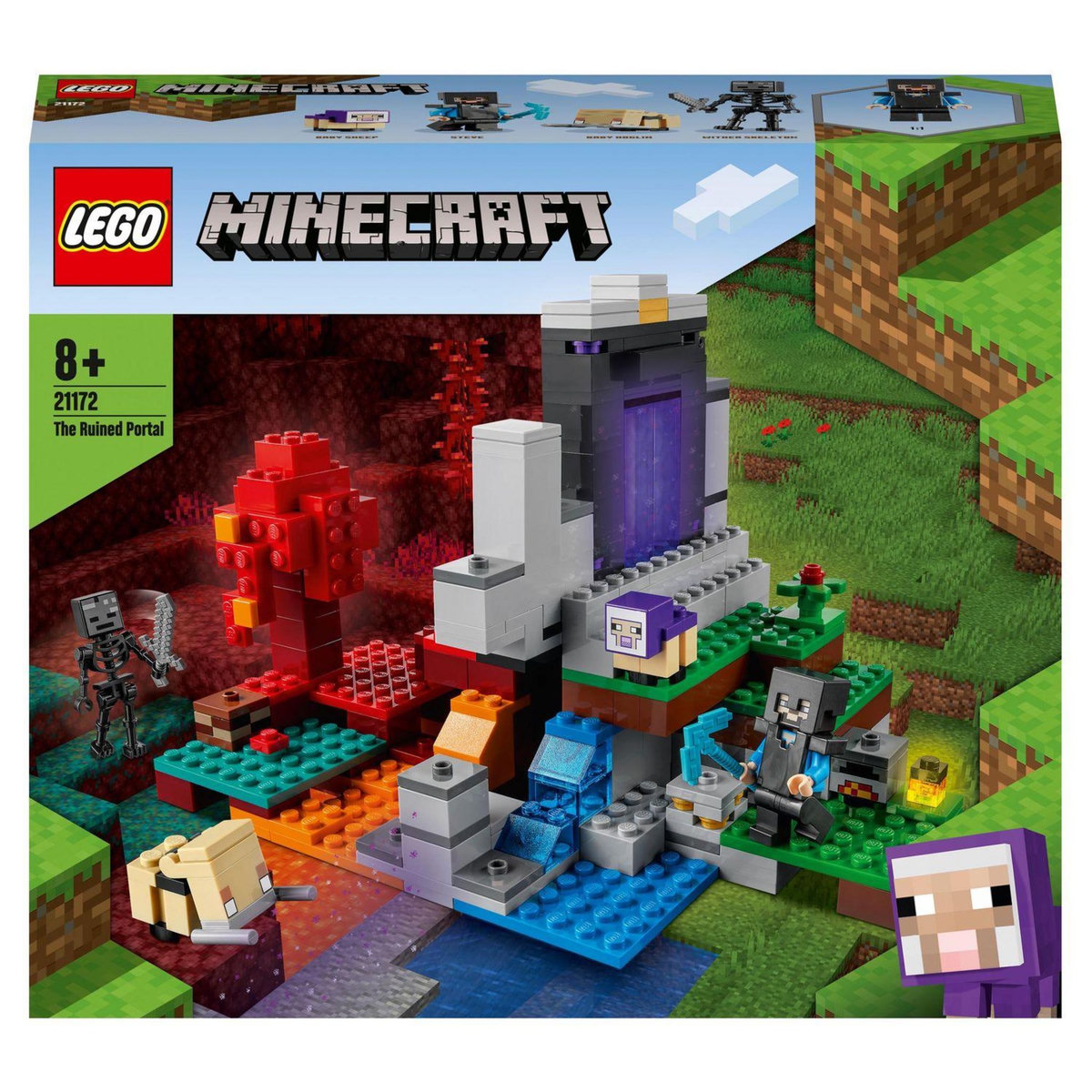 LEGO Minecraft 21172 - Le portail en ruine Jouet pour Enfants 8+ ans