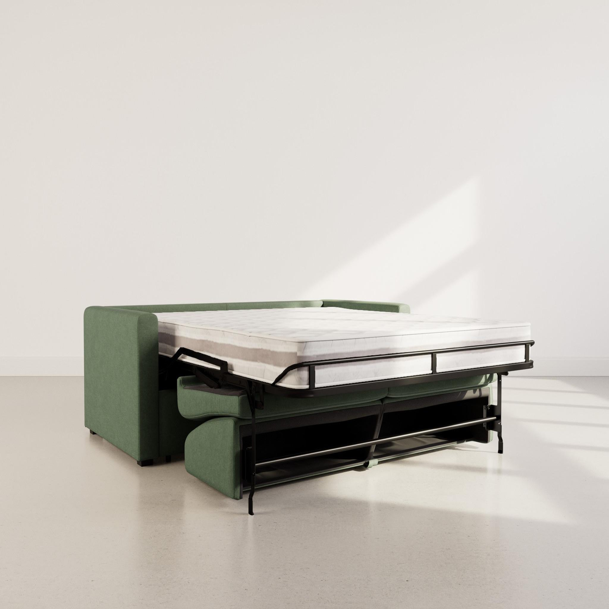 Voir la diapositive 2 : BEST MOBILIER Julia - canapé 3 places convertible express couchage quotidien 140 cm matelas 18 cm en tissu