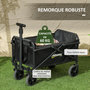 Voir la diapositive 5 : OUTSUNNY Chariot de jardin pliable 60 Kg max. poignée télescopique réglable métal oxford noir