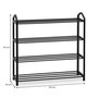 Voir la diapositive 5 : IDIMEX Étagère à chaussures TRALEE à quatre niveaux, en métal et plastique