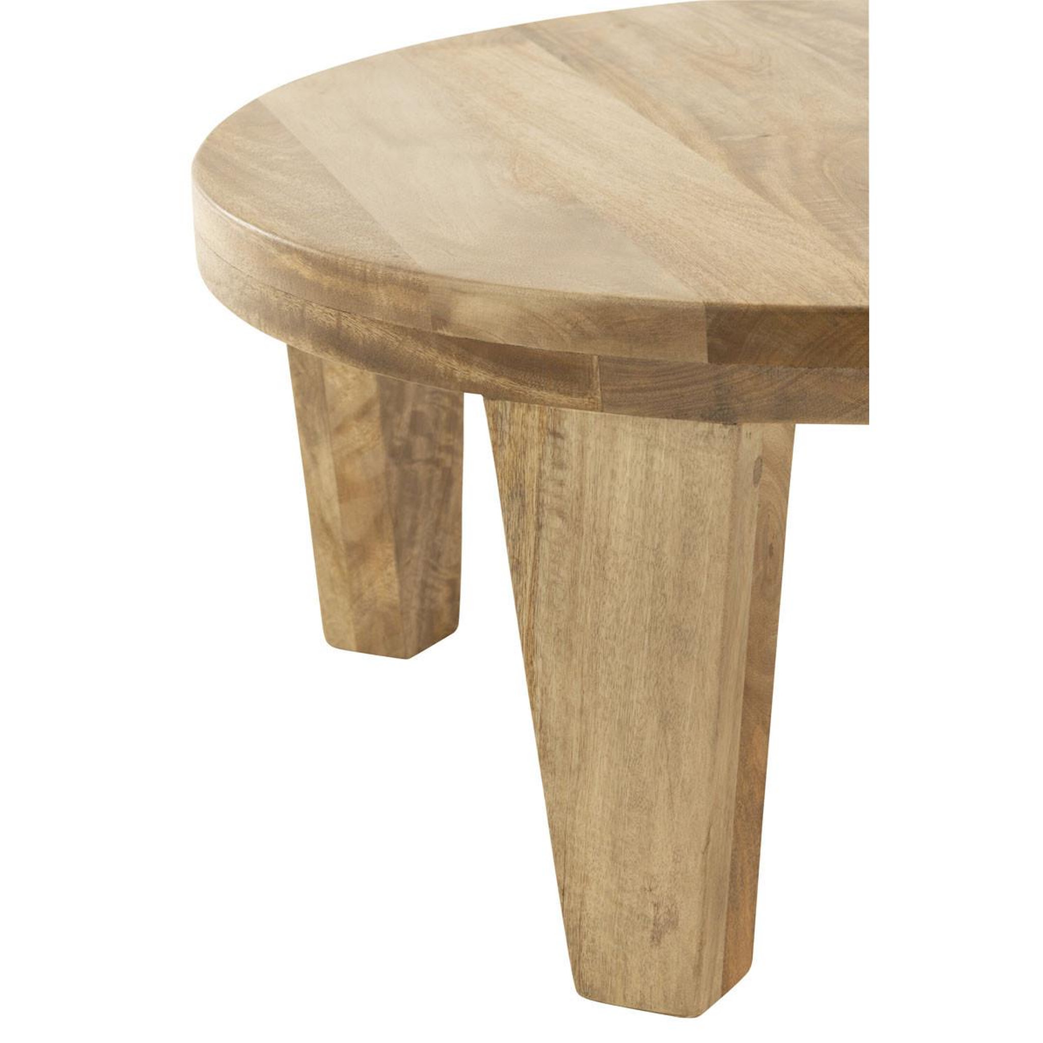 Voir la diapositive 4 : J-LINE Table basse en bois  manguier  80cm naturel