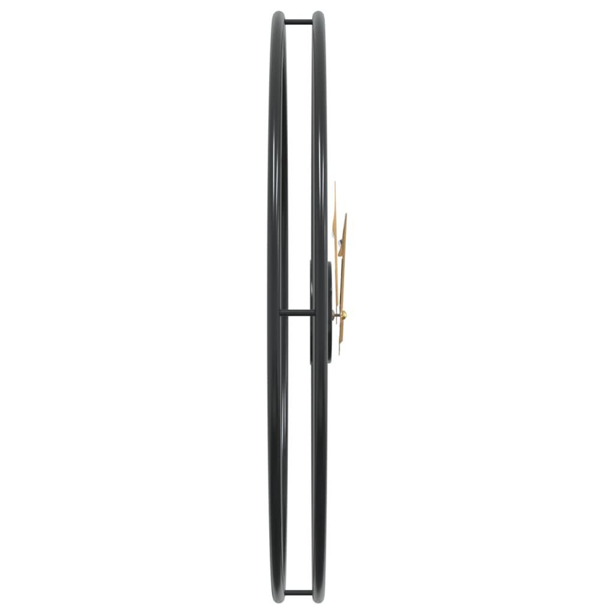 Voir la diapositive 4 : VIDAXL Horloge murale noir Ø50 cm fer