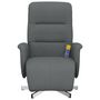 Voir la diapositive 3 : VIDAXL Fauteuil inclinable de massage et repose-pieds gris fonce tissu