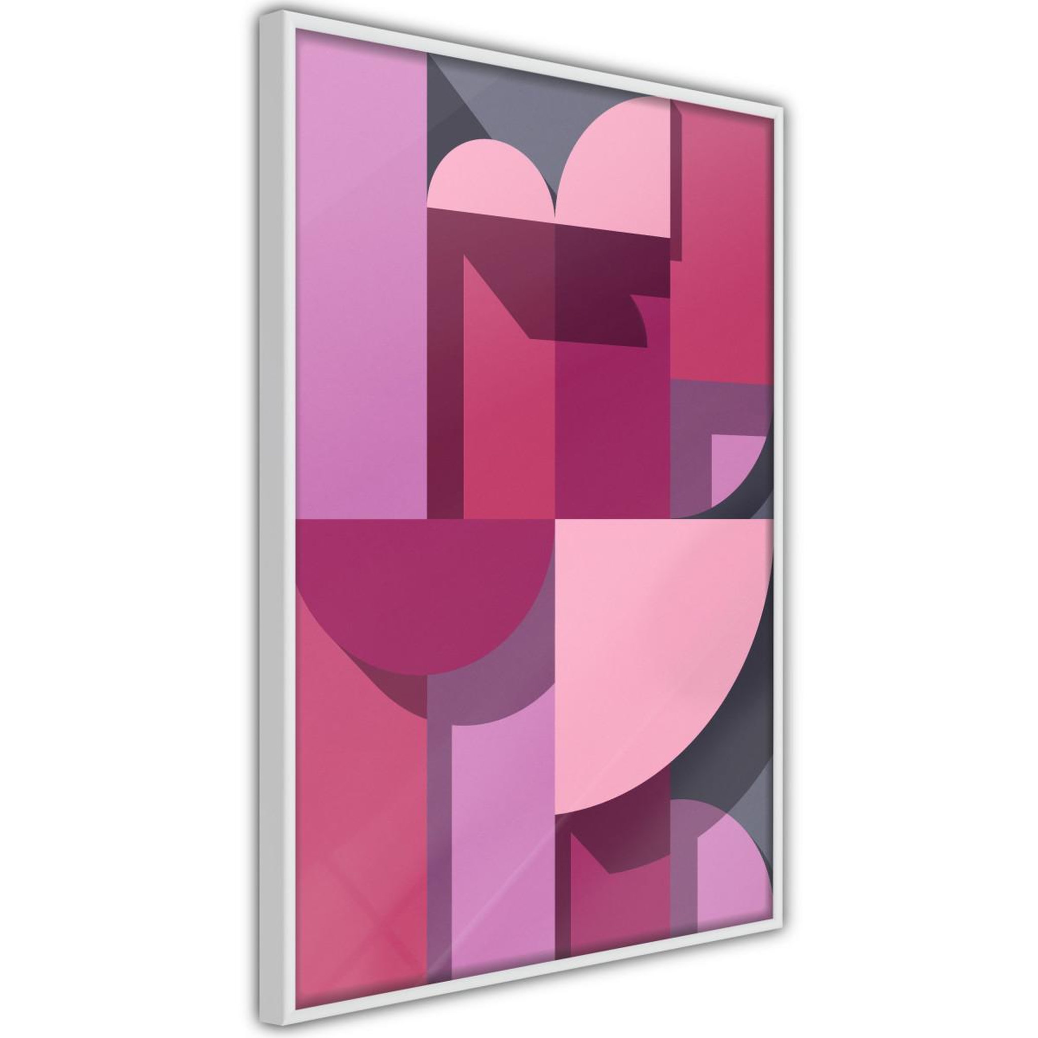 Paris Prix Affiche Murale Encadrée  Pink Geometry
