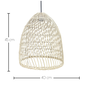Voir la diapositive 3 : Lumisky Suspension d'extérieur nomade solaire PAULO Beige Rotin H45cm