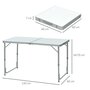 Voir la diapositive 3 : HOMCOM Table de camping reception pliante portable pique-nique buffet en aluminium