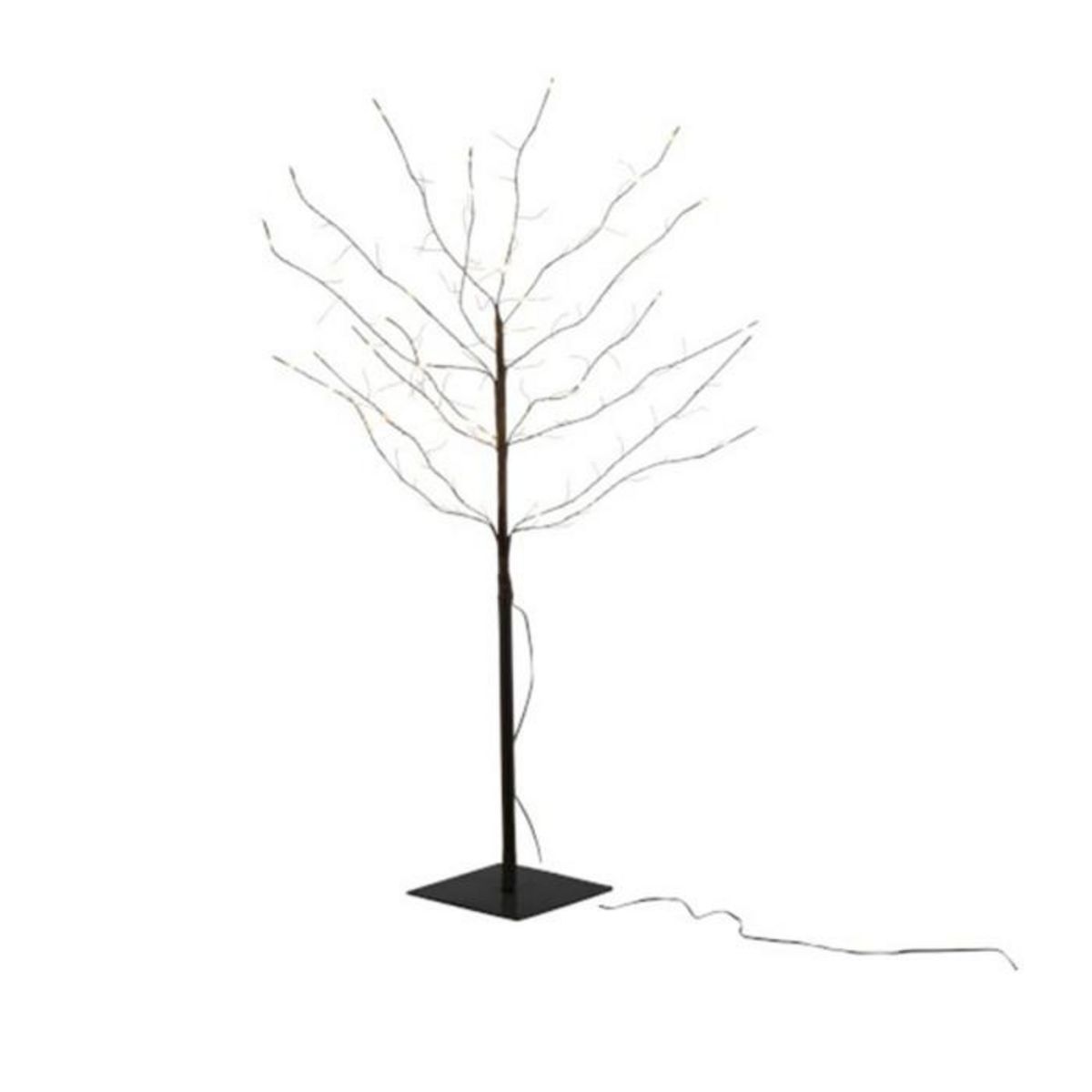 Paris Prix Plante Artificielle Déco LED  Arbre Nu  100cm Noir