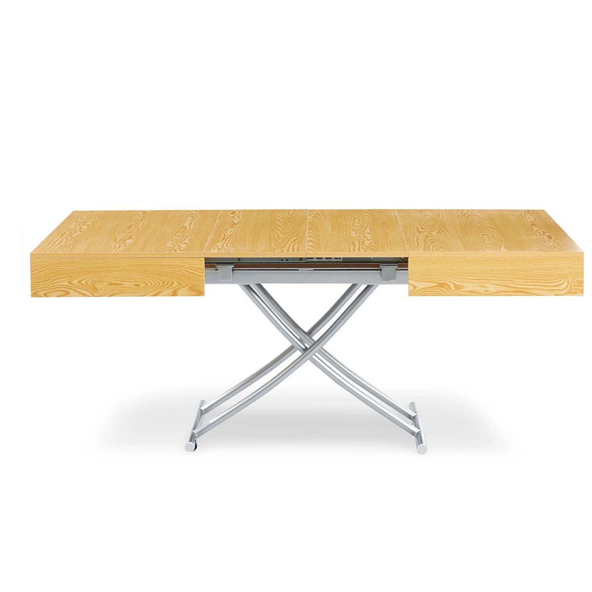 Voir la diapositive 2 : Paris Prix Table basse relevable  lift  120-190cm chêne clair
