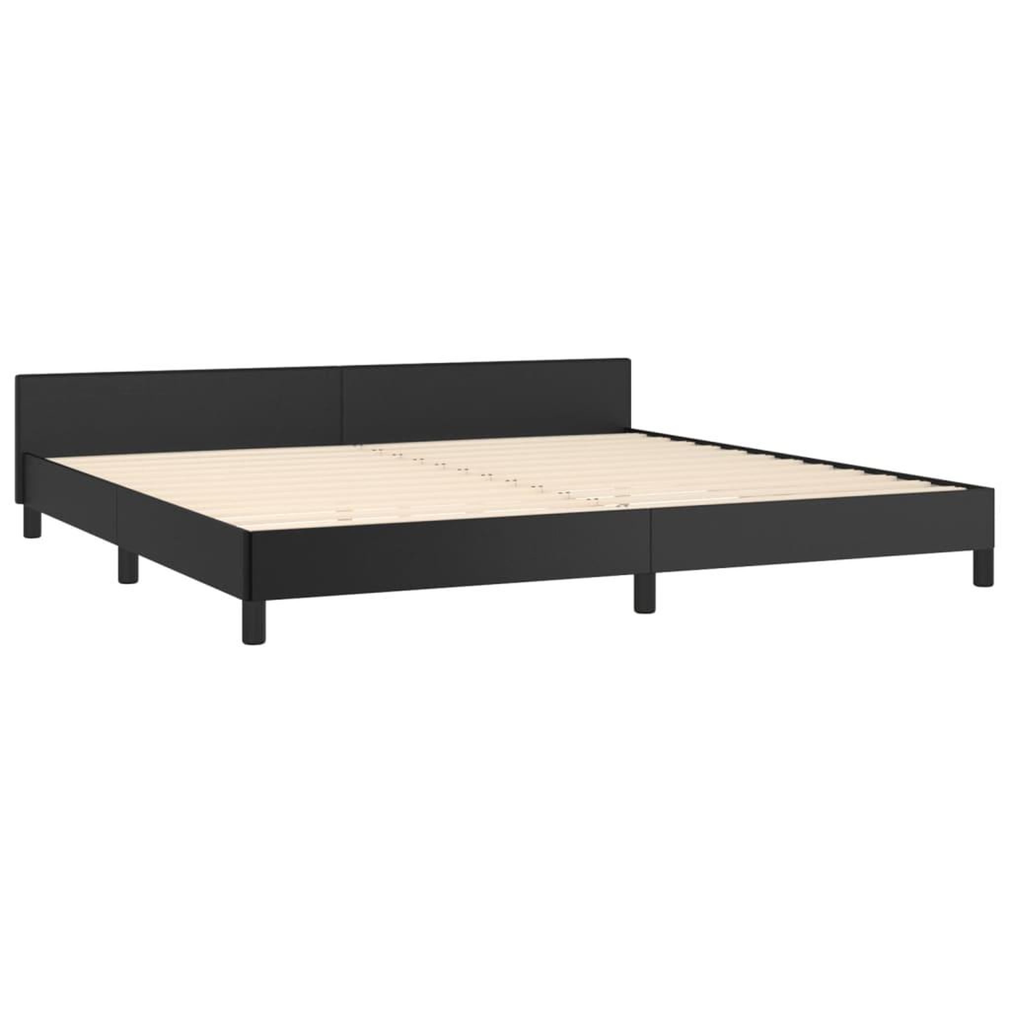 Voir la diapositive 5 : VIDAXL Cadre de lit sans matelas noir 200x200 cm similicuir