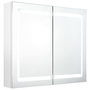 Voir la diapositive 2 : VIDAXL Armoire de salle de bain a miroir LED Blanc brillant 80x12x68cm