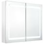 Voir la diapositive 2 : VIDAXL Armoire de salle de bain a miroir LED Blanc brillant 80x12x68cm
