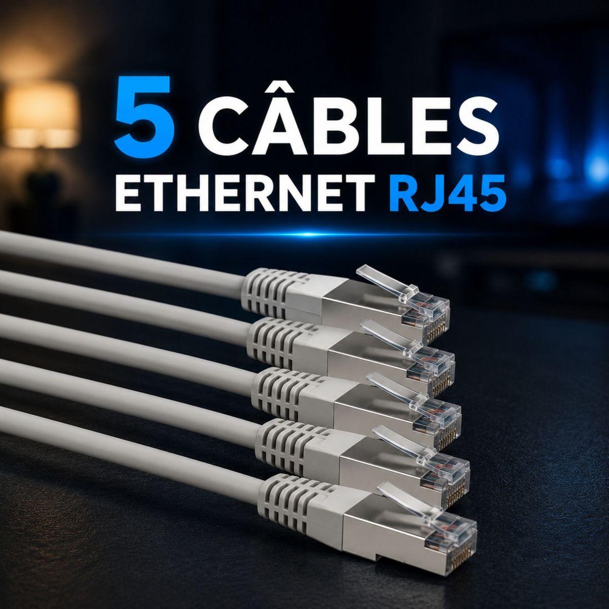 Voir la diapositive 2 : ESSENTIEL B Câble ethernet rj45 0.25m pack x5