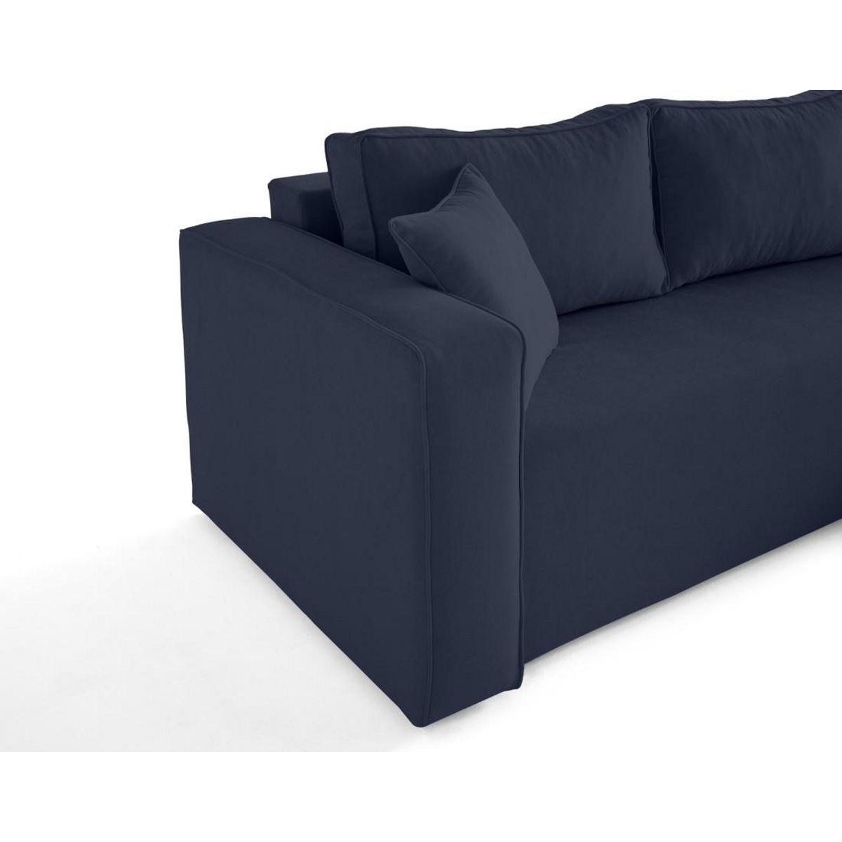 BEST MOBILIER Topaze - canapé d'angle déhoussable réversible 4 places en tissu