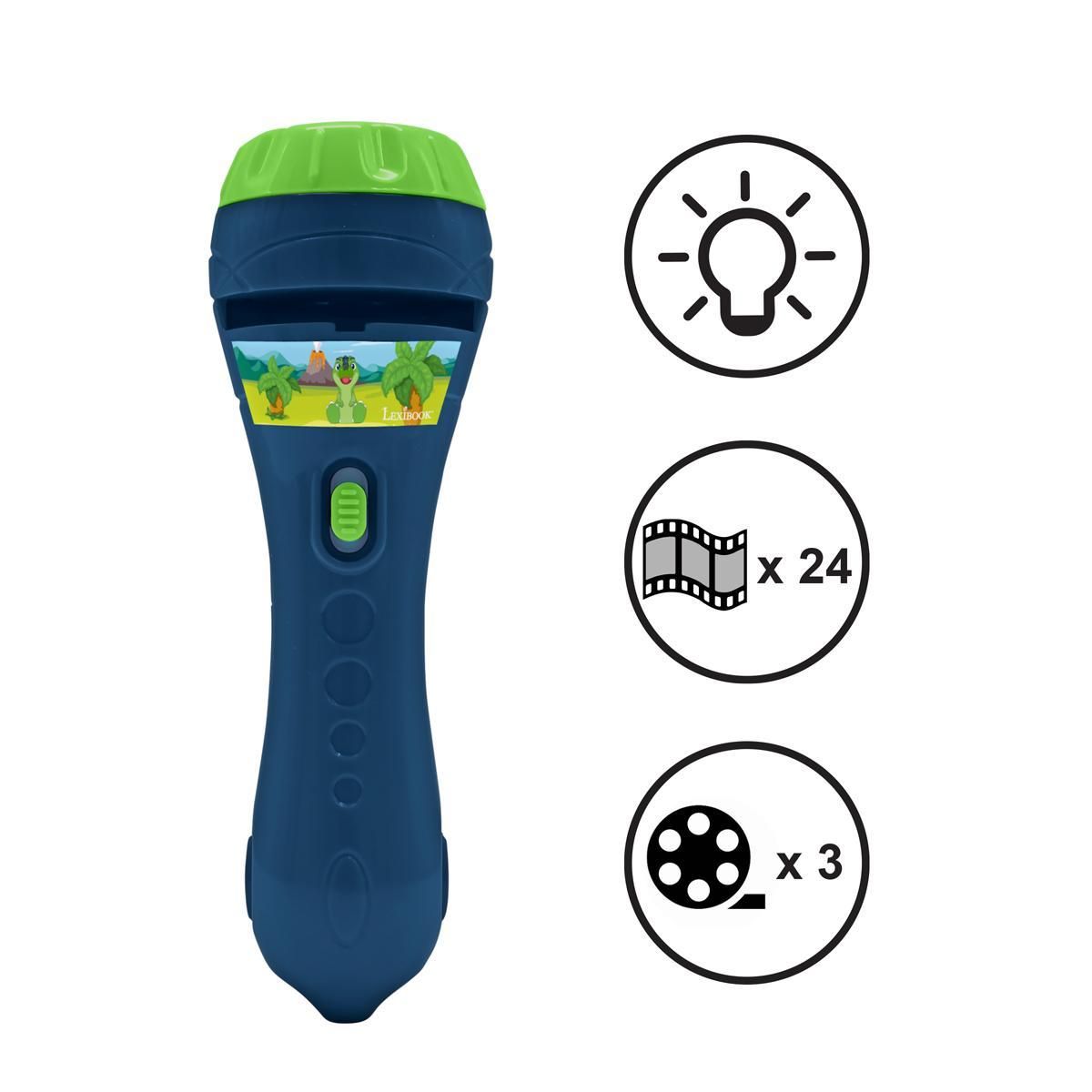 Lexibook Projecteur à histoires et lampe torche dinosaure