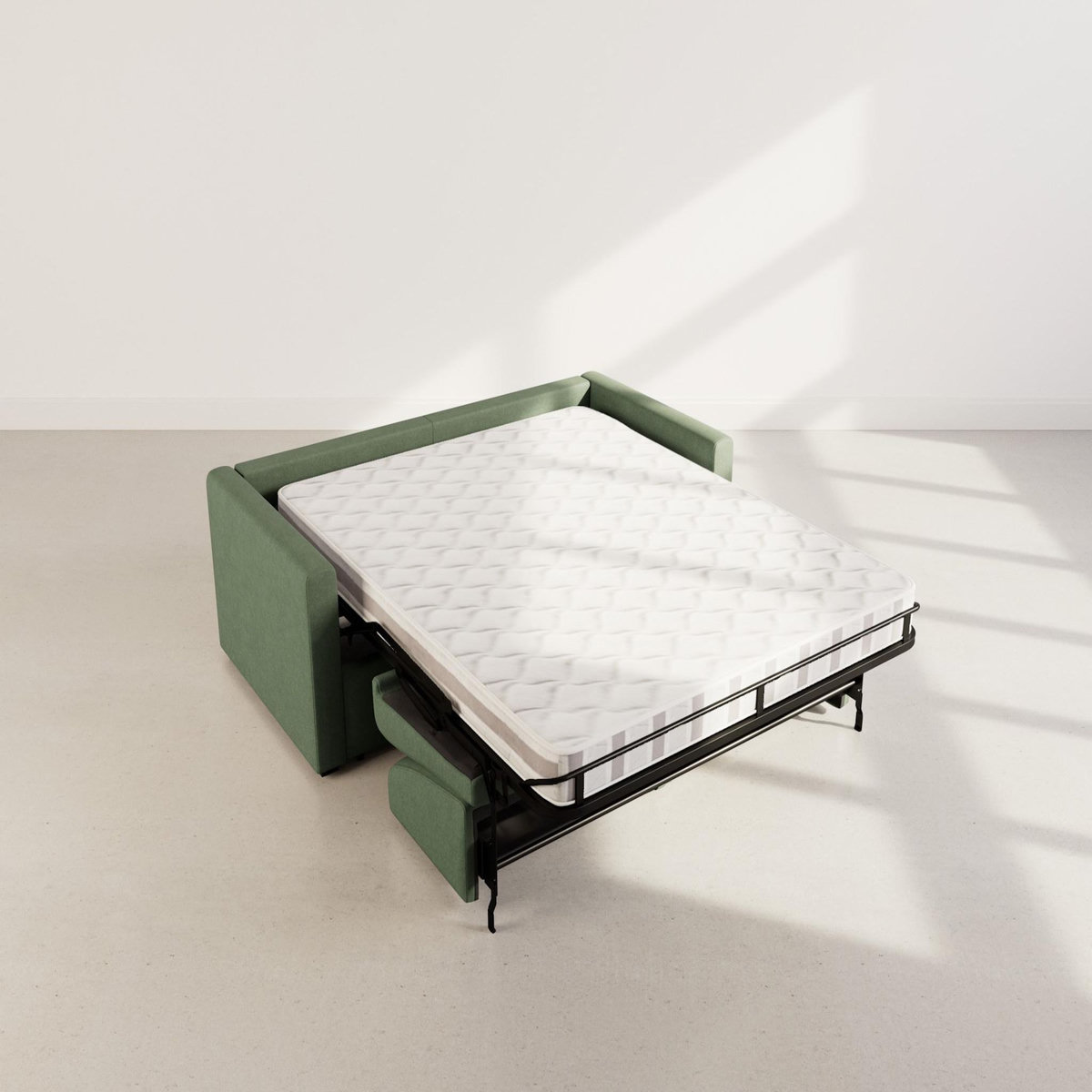 BEST MOBILIER Julia - canapé 3 places convertible express couchage quotidien 140 cm matelas 14 cm en tissu