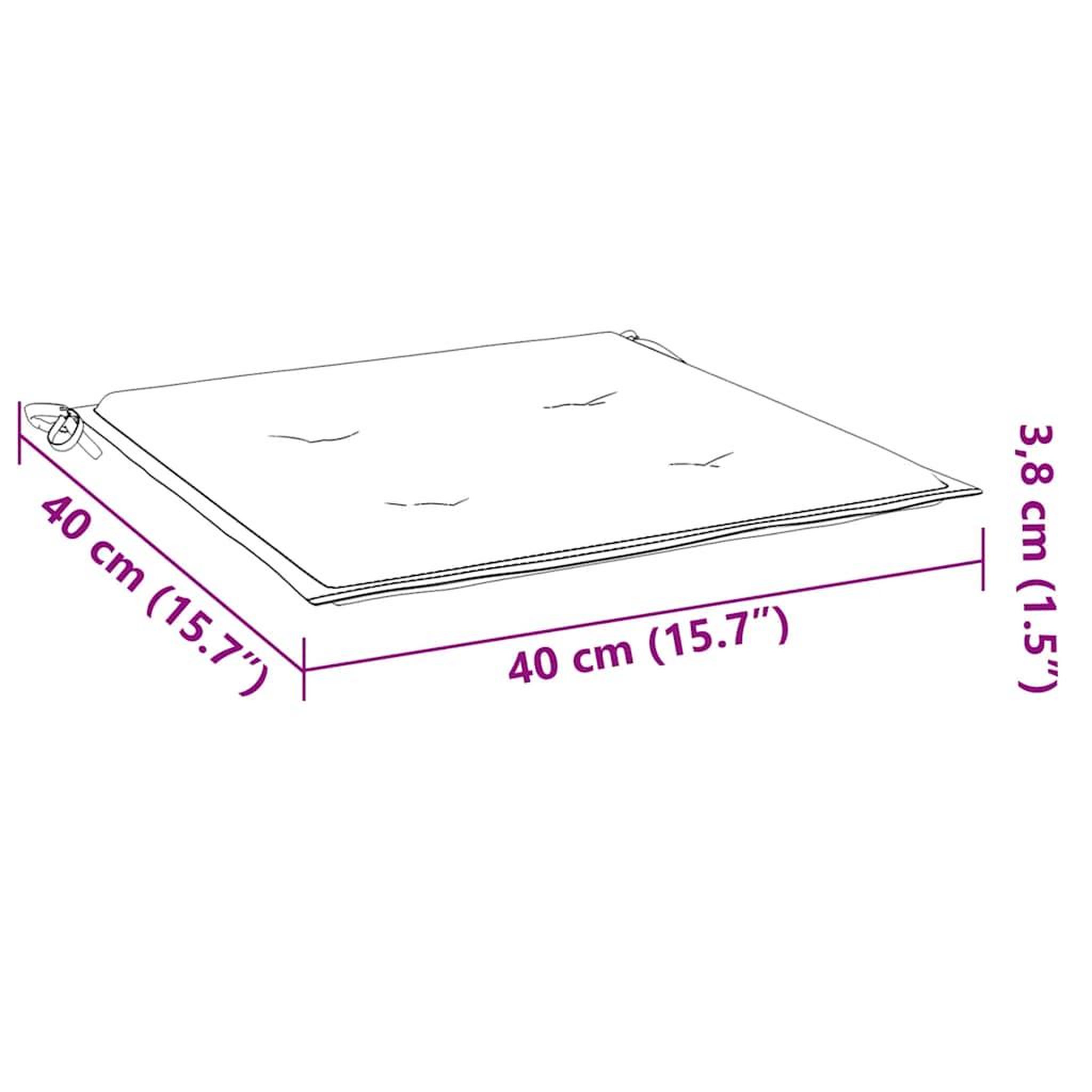 Voir la diapositive 6 : VIDAXL Coussins de chaise jardin lot de 4 noir 40x40x3 cm tissu oxford