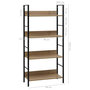 Voir la diapositive 6 : VIDAXL Bibliotheque a 4 niveaux chene 60x27,6x124,5 cm bois ingenierie