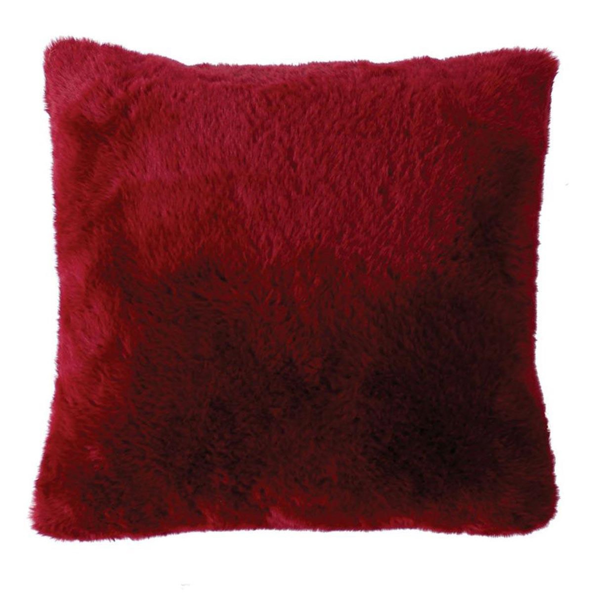 ENJOY HOME Coussin déco imitation fourrure  rabbit pop  40x40cm grenat