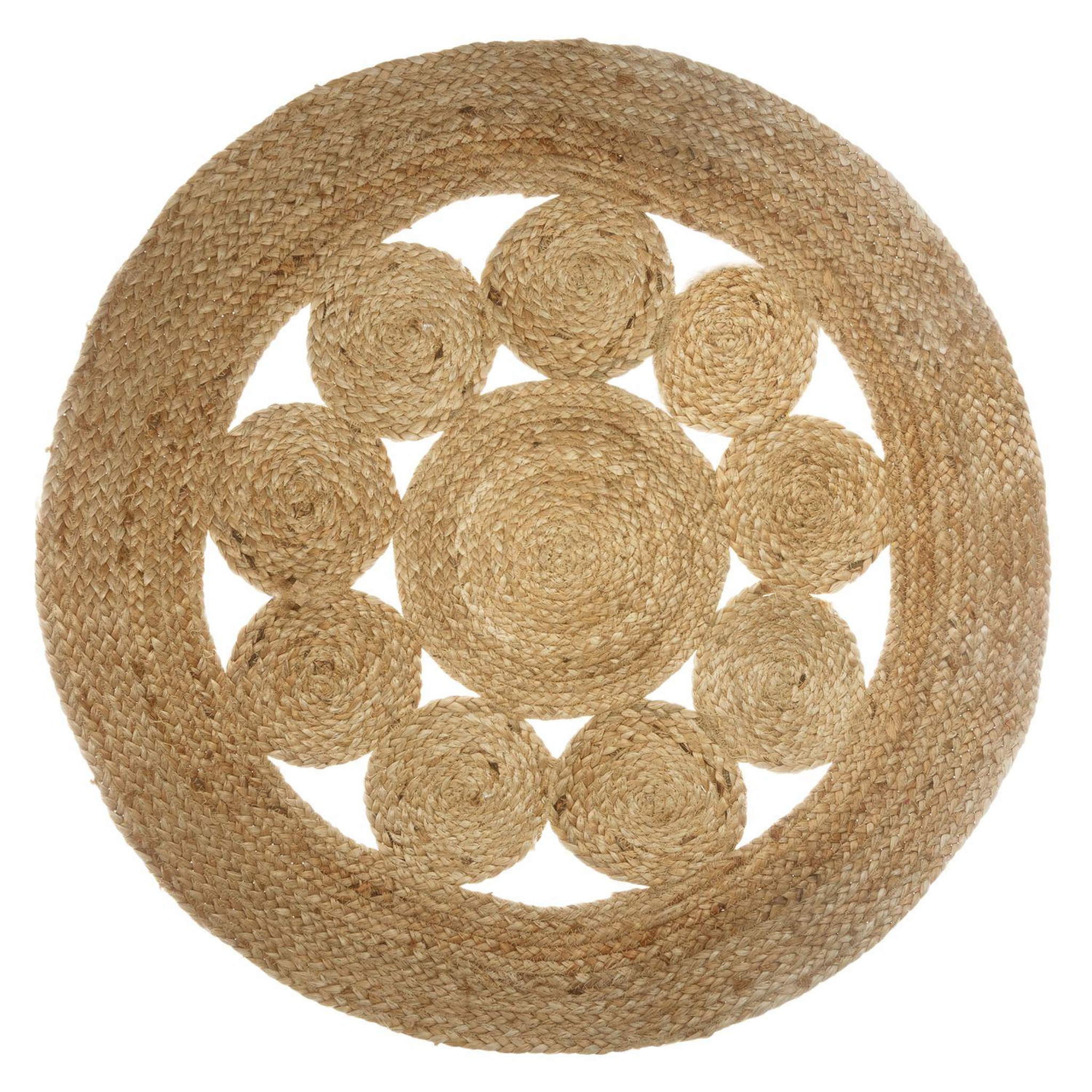 ATMOSPHERA Tapis ajouré en jute Esra Diam. 80cm - Beige