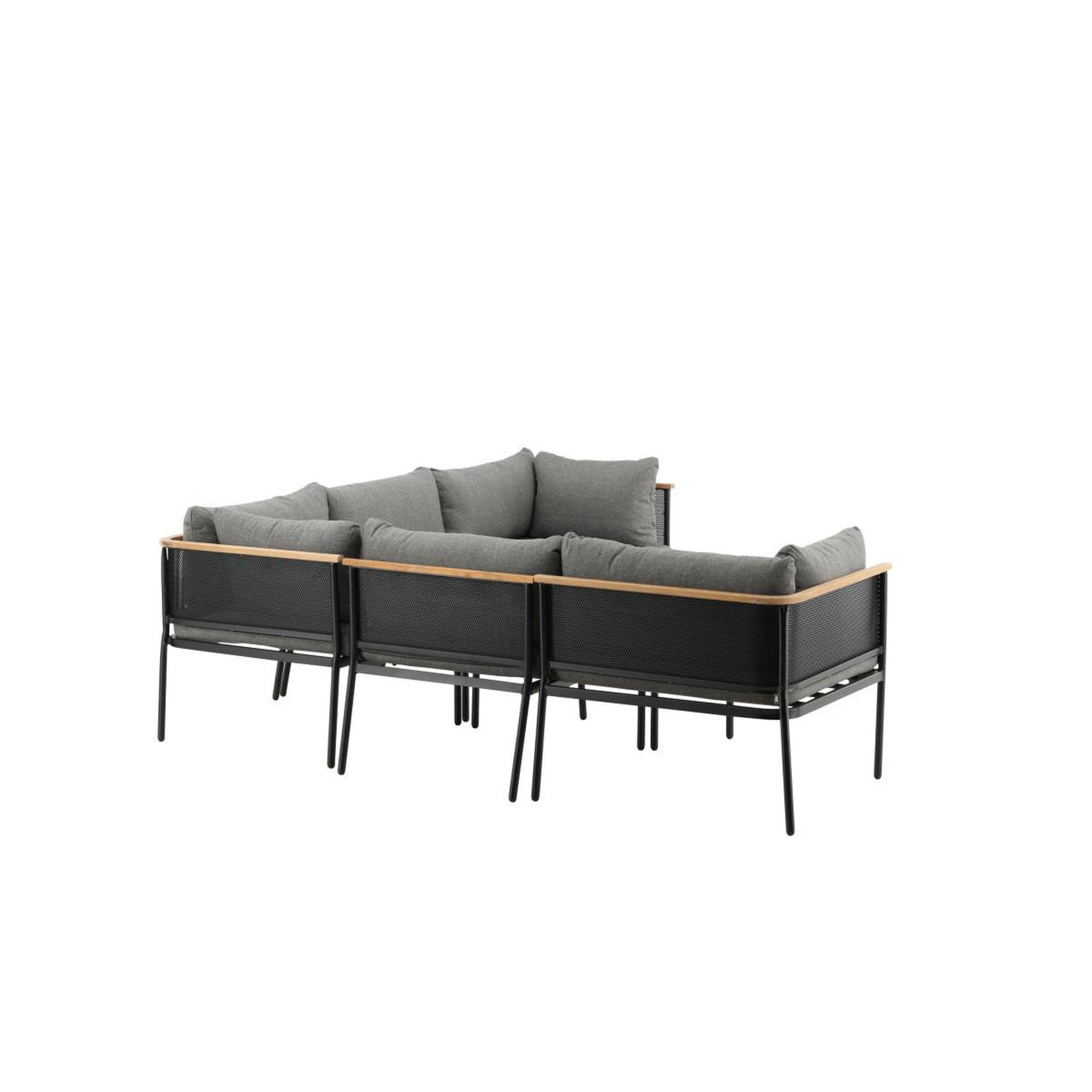 Voir la diapositive 3 : Paris Prix Salon d'angle de jardin  nettan  226cm noir