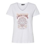 Pieces T Shirt  Femme Pieces Briella. Coloris disponibles : Blanc