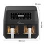 Voir la diapositive 2 : LITTLE BALANCE Friteuse diététique - LITTLE BALANCE - 8765 - Crousty light duo - 9 L - 2460 W - 9 programmes - Noir