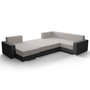 Voir la diapositive 3 : BEST MOBILIER Leslie - canapé panoramique d'angle réversible 7 places convertible avec coffre en tissu