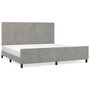 Voir la diapositive 2 : VIDAXL Cadre de lit sans matelas gris clair 200x200 cm velours
