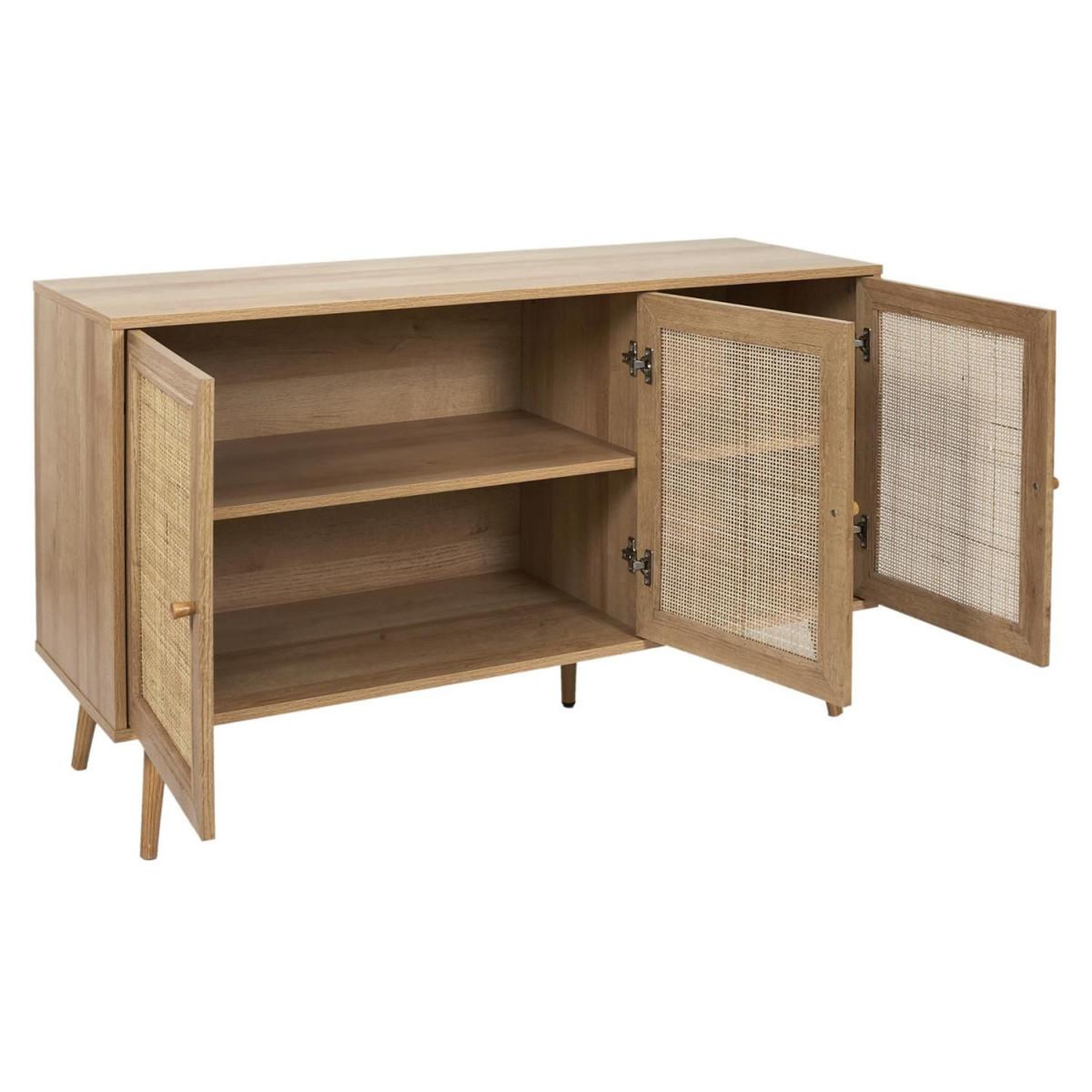 Voir la diapositive 4 : The Home Deco Factory Buffet 3 portes en bois  bali  115cm naturel