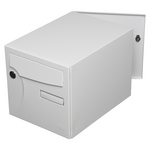 RENZ Boîte aux lettres normalisée 2 portes extérieur RENZ acier blanc brillant