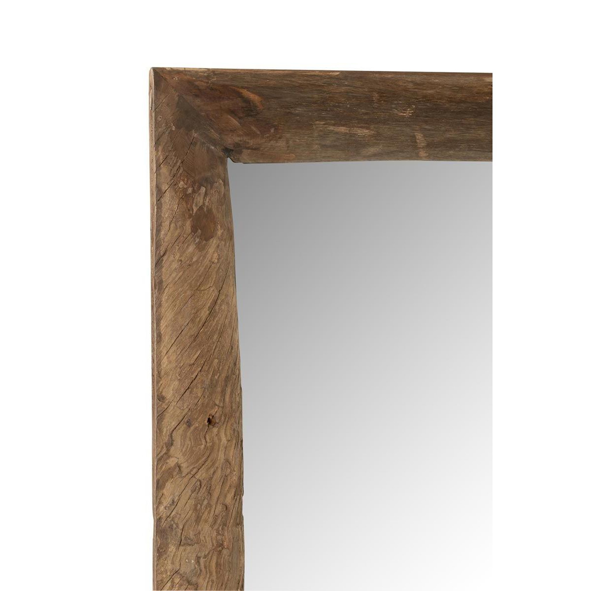 Voir la diapositive 2 : J-LINE Miroir mural en bois  evasion  176cm marron