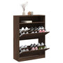 Voir la diapositive 4 : VIDAXL Armoire a chaussures 2 tiroirs rabattables chene marron
