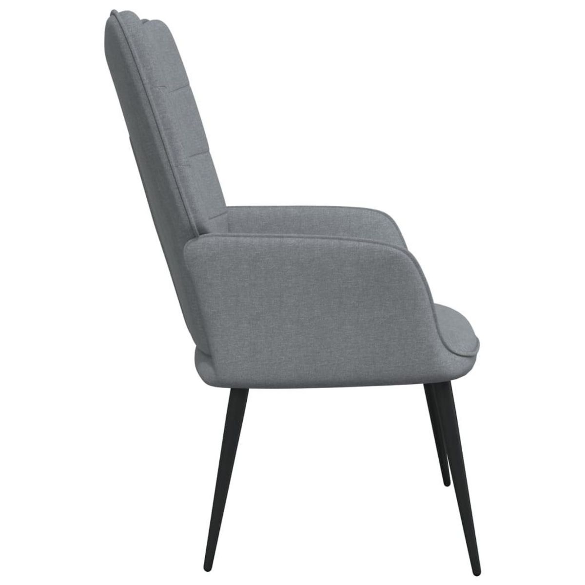 VIDAXL Chaise de relaxation Gris clair Tissu