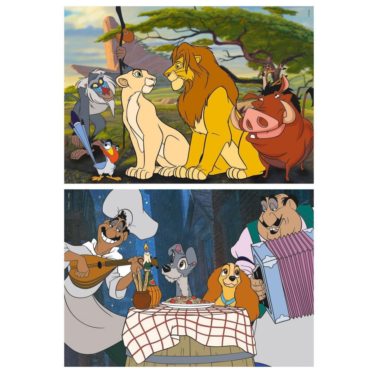 EDUCA puzzle 2 X 48 - Animaux de disney